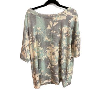 First Love tie‎ dye short sleeve oversized top Medium